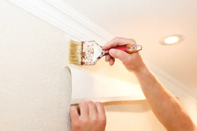 Pose de papier peint à Nochize — revêtements muraux et toiles de verre